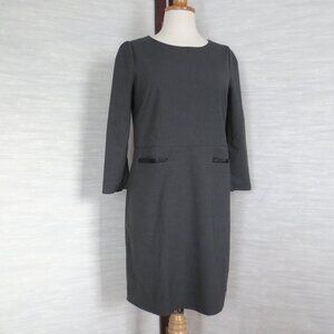 Gap Grey Professional Office Work Shift Classic Elegant Long Sleeve Dress